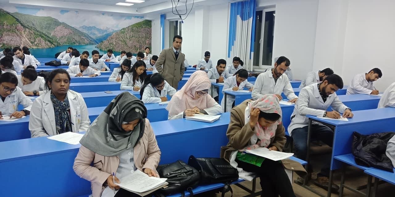 Test session of anatomy in Asian medical institute Kyrgyzstan